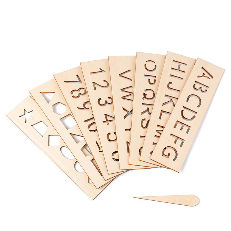 Maliben | Wooden Letters And Numbers Templates For Learning To Write