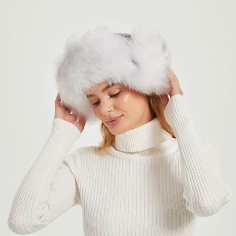 Maliben | Women’S Chunky Faux Fur Winter Hat With Animal Ears