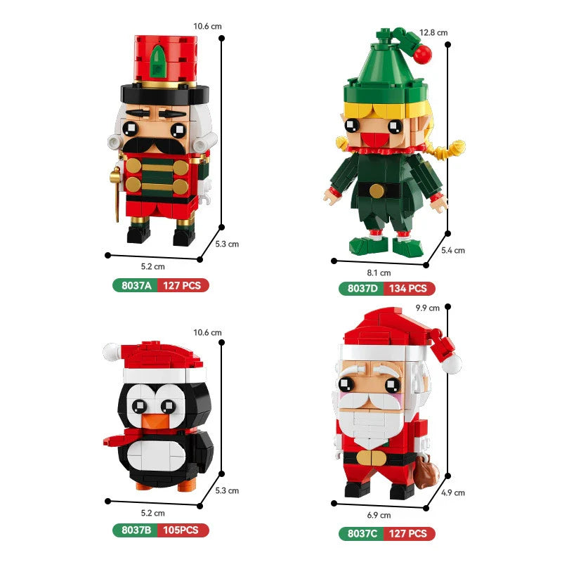Christmas Penguin Compatible Building Block Toy