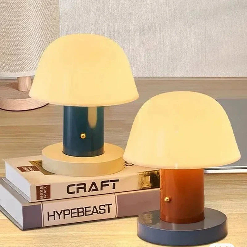 Danish Mushroom Portable Touch Table Lamp