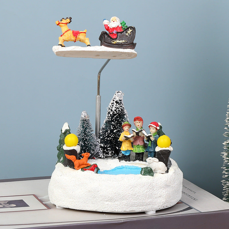 Creative Rotating Musical Hot Air Balloon Ornament