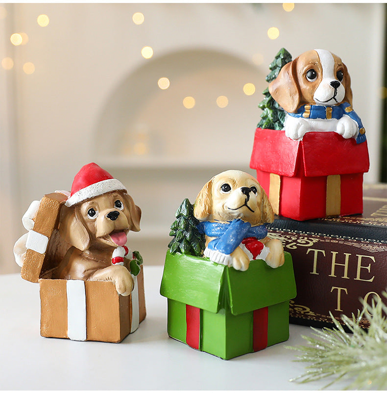 Diy Resin Puppy Christmas Window Ornament