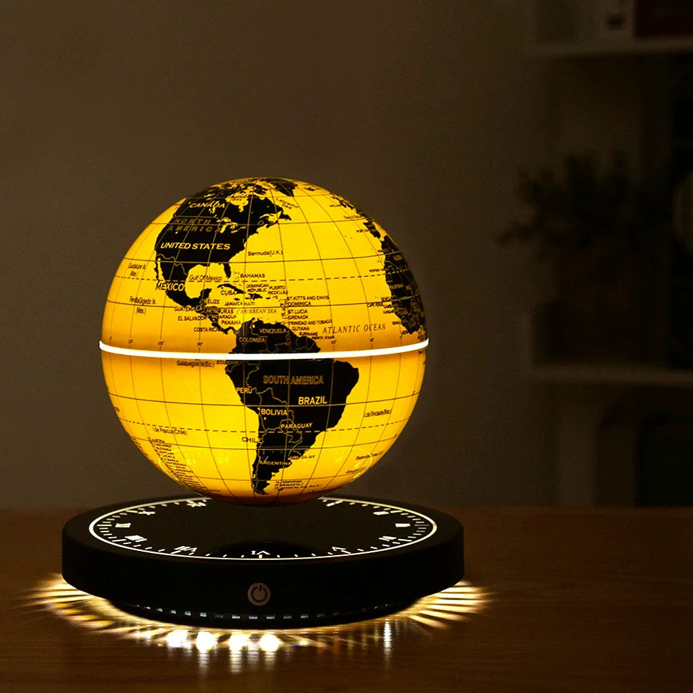 Magnetic Levitation Globe Lamp With Clock Base
