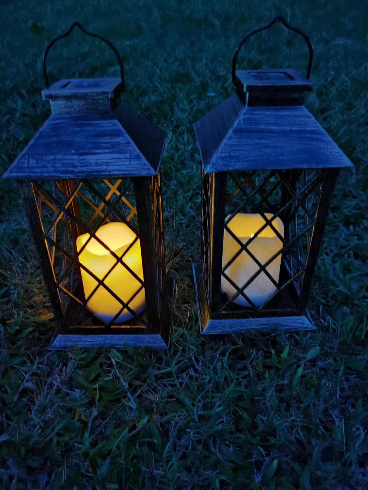 Vintage Outdoor Solar Candle Lantern