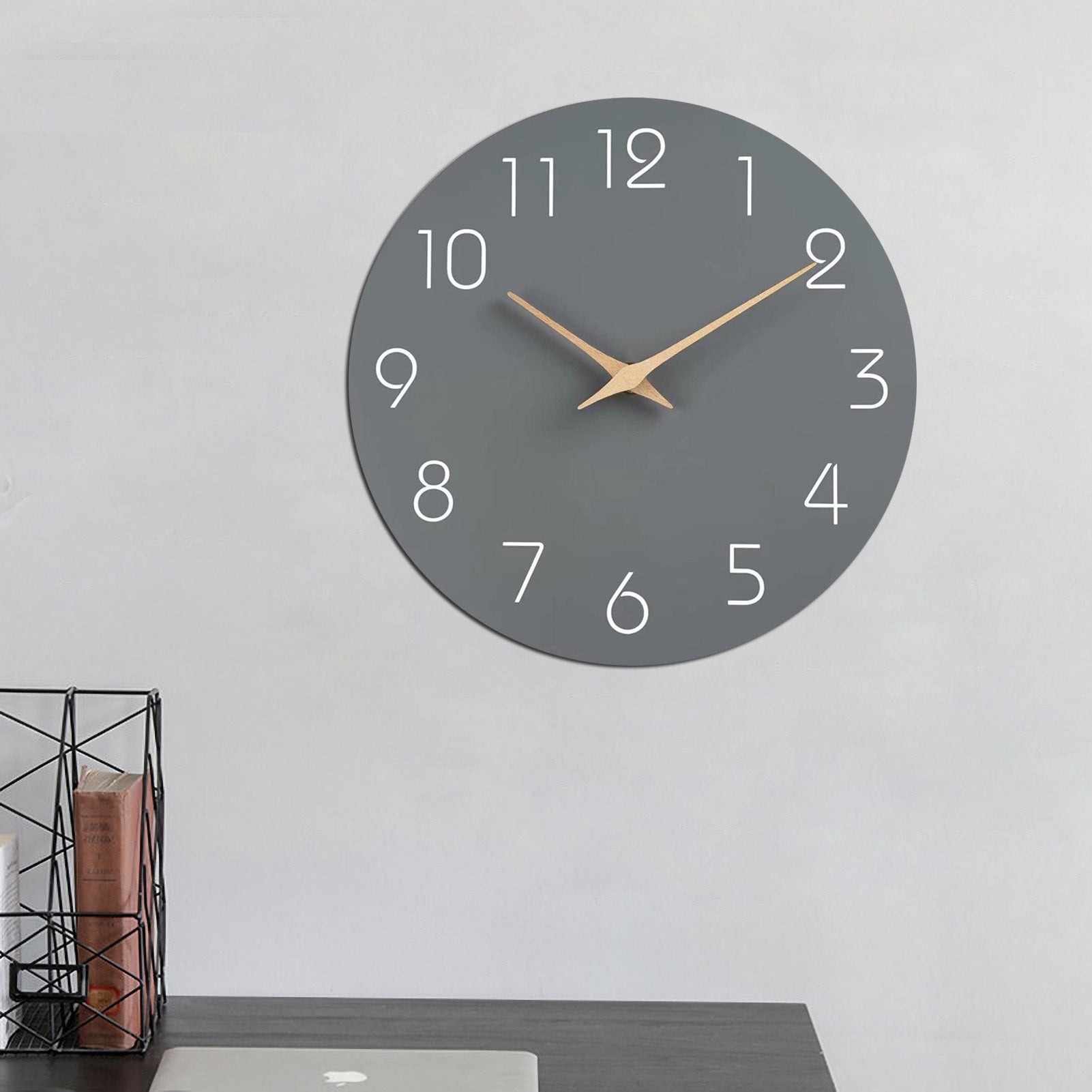 Maliben | Simple Colored Silent Wall Clock 12 Inch