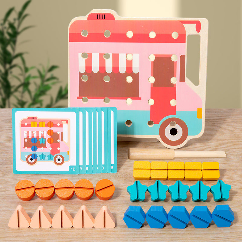 Maliben | Montessori Color Screws Bear Board For Little Craftsmen