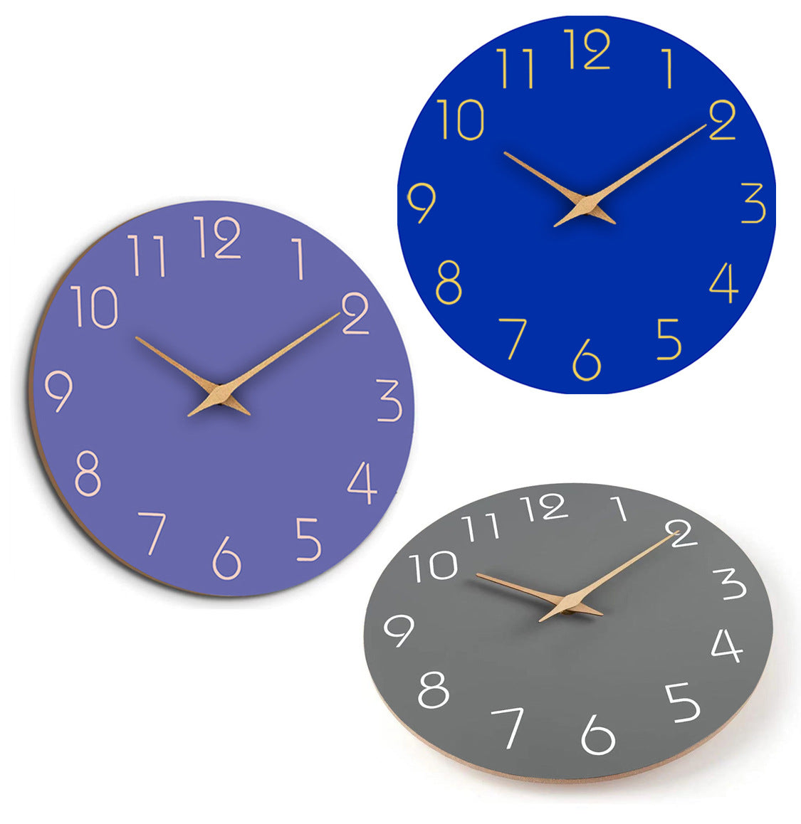 Maliben | Simple Colored Silent Wall Clock 12 Inch