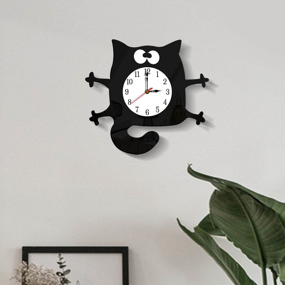 Maliben | Silent Cat Wall Decoration Clock for Children's Room