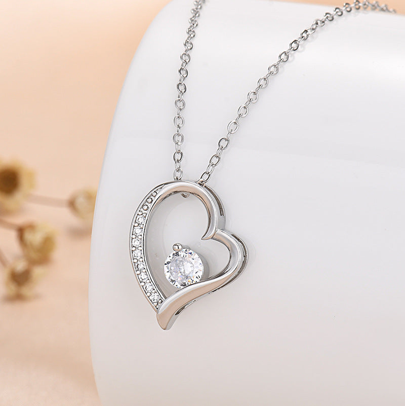 Maliben | Eternal Rose Box "To My Love" With Diamond Heart Necklace