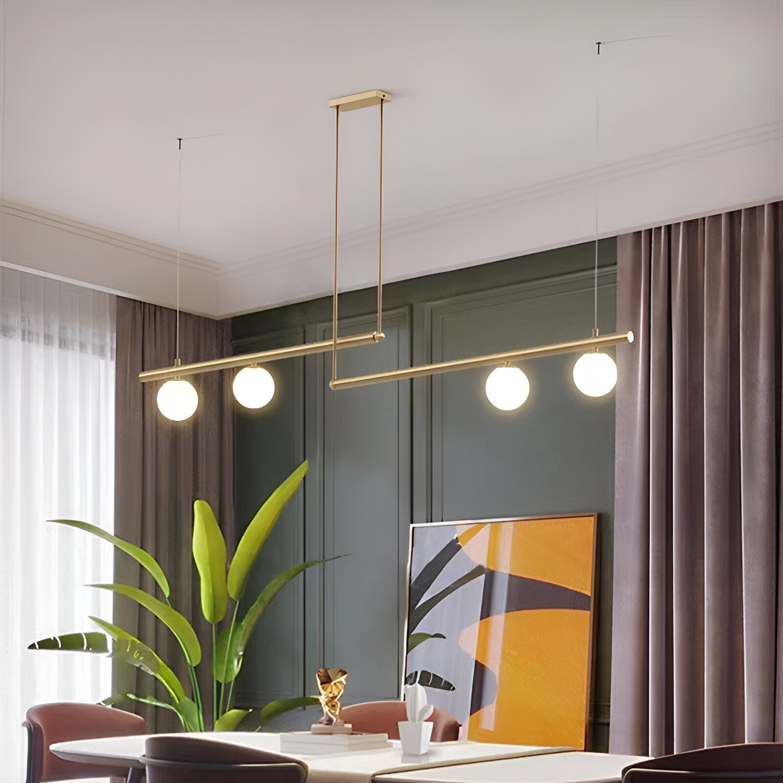 Maliben | Nordic Glass Linear Luxury Pendant Lamp