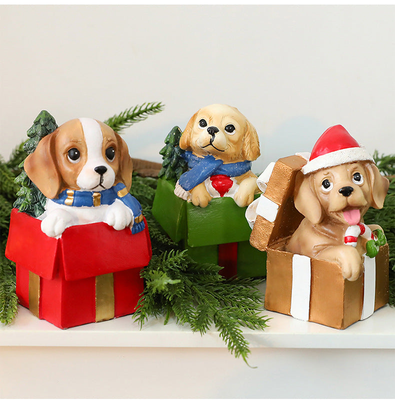 Diy Resin Puppy Christmas Window Ornament