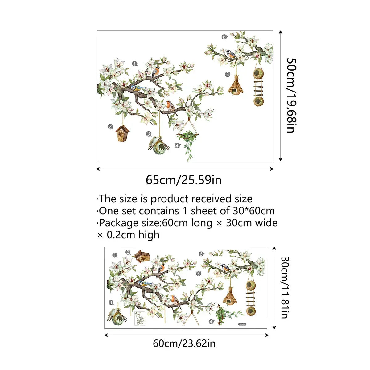 Maliben | 💐 Colorful Floral Bouquet Window Sticker 🖼️ (Removable Without Leaving Marks)