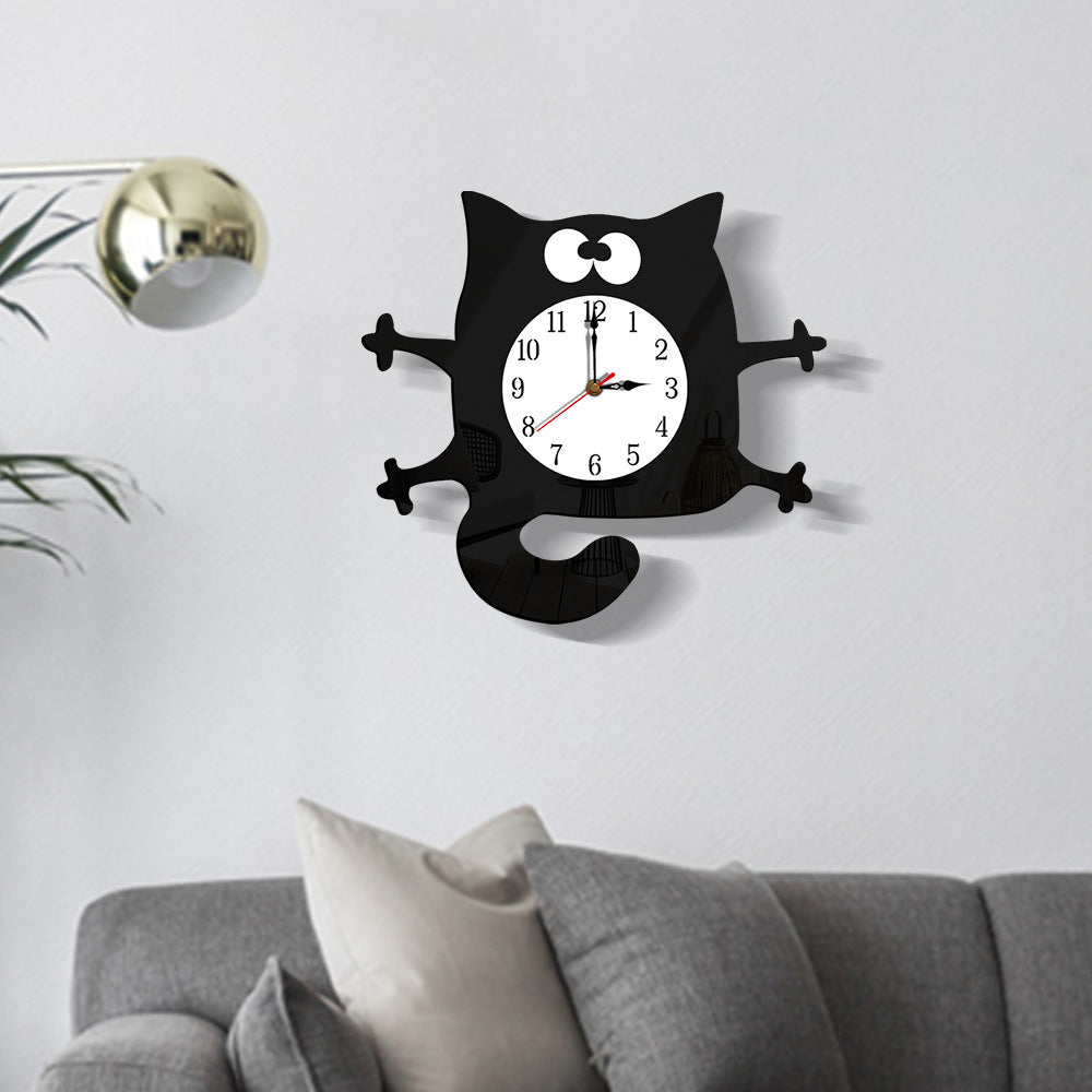 Maliben | Silent Cat Wall Decoration Clock for Children's Room