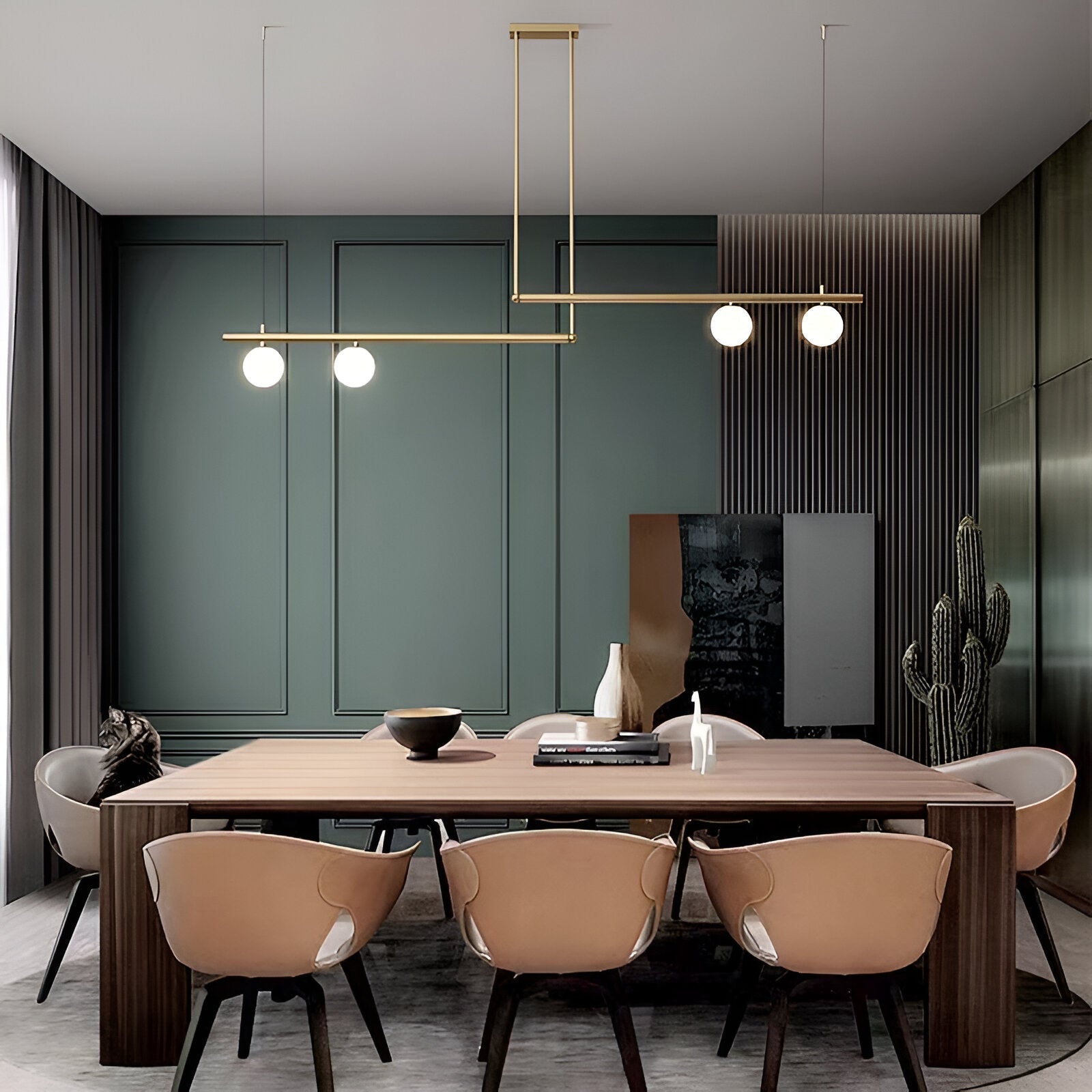 Maliben | Nordic Glass Linear Luxury Pendant Lamp