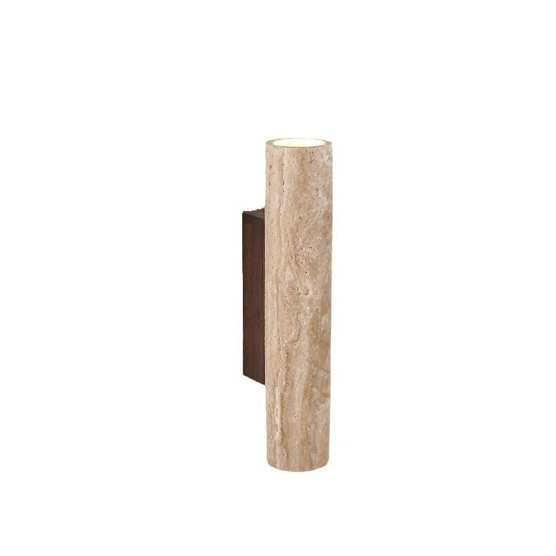 Maliben | TravertIne Wall Lamp in Japandi Tube Shape