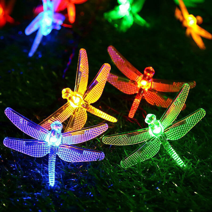 Maliben | Outdoor Solar Dragonfly Waterproof Led Lights Festival Party Decoration String Lights