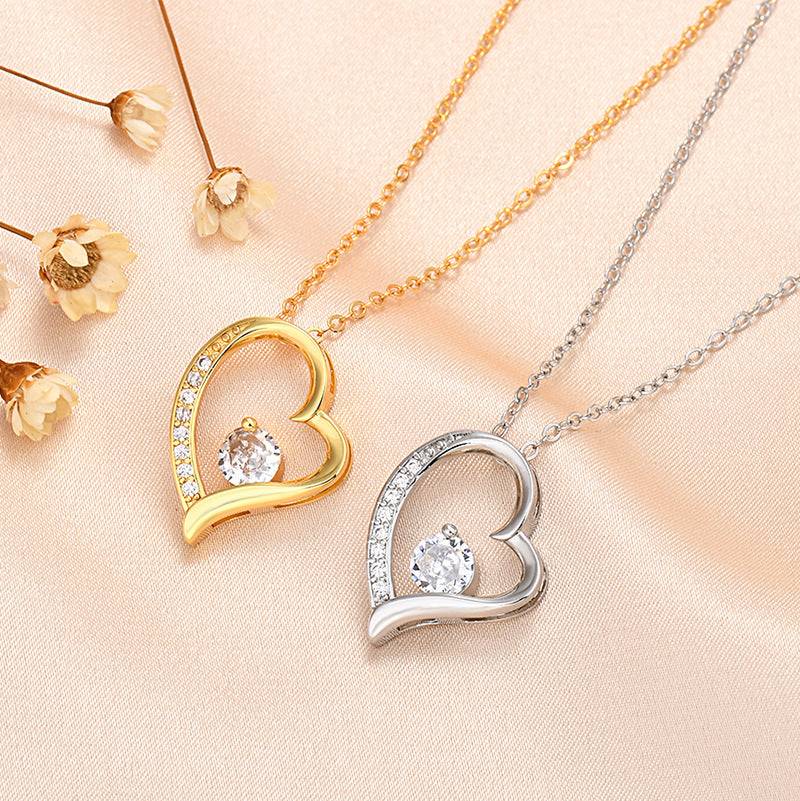 Maliben | Eternal Rose Box "To My Love" With Diamond Heart Necklace