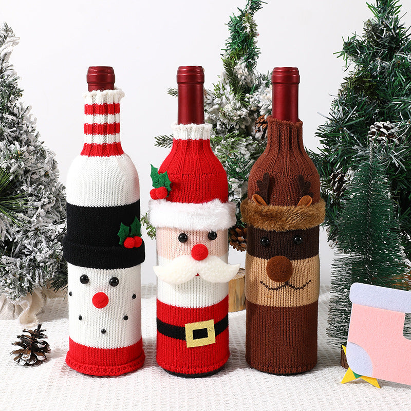 Christmas Wine Bottle Cover Holiday Decoration