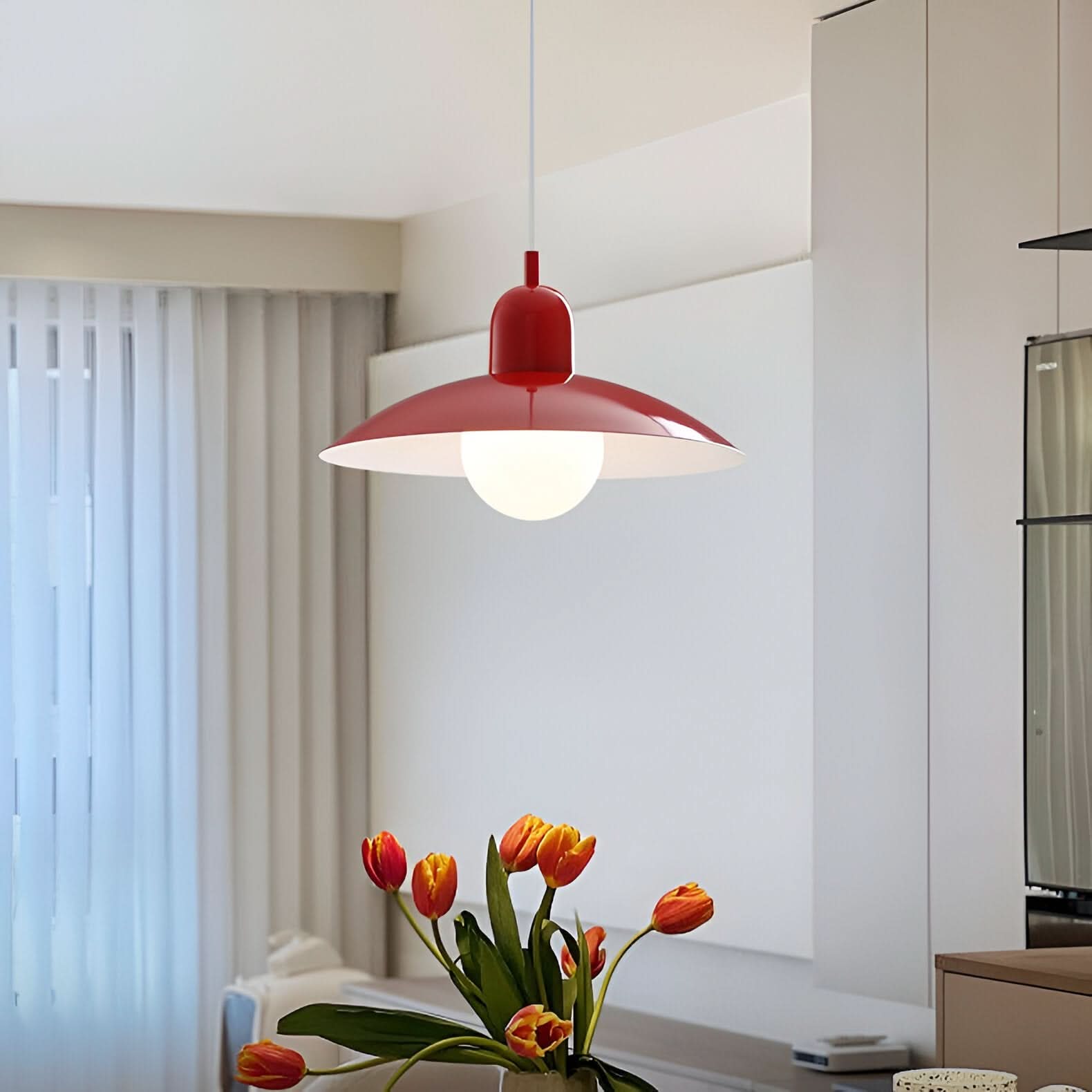 Maliben | Modern Macaron Bauhaus Pendant Light – Iron Shade