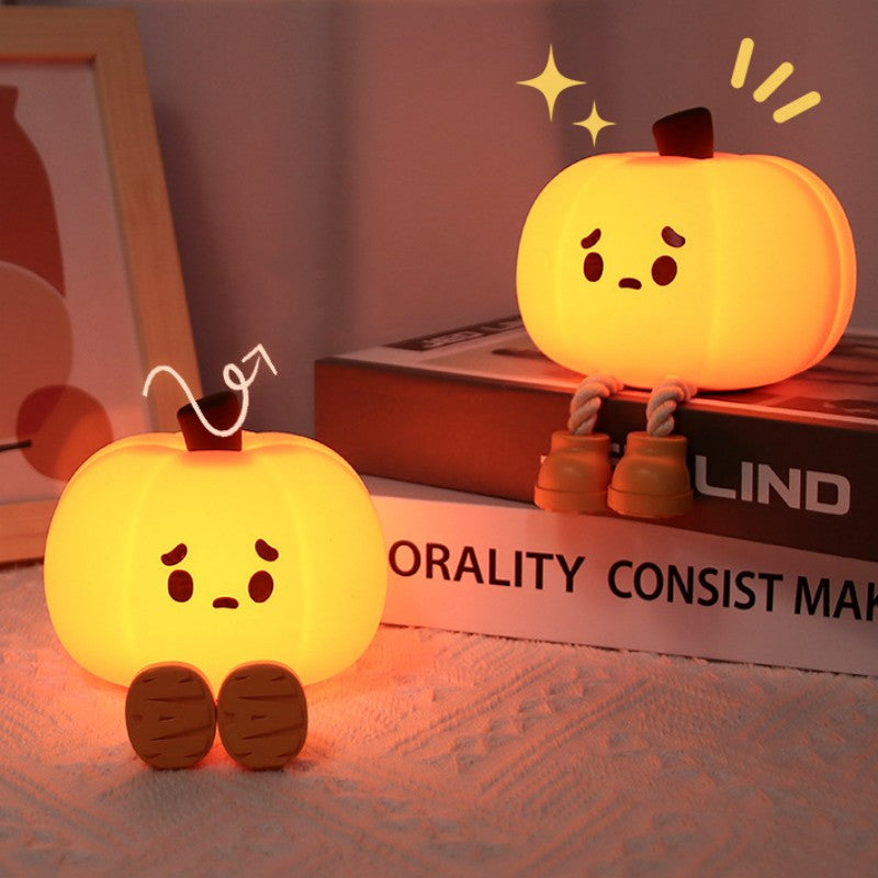 Maliben | Pumpkin Silicone Tap Light Atmosphere Night Light
