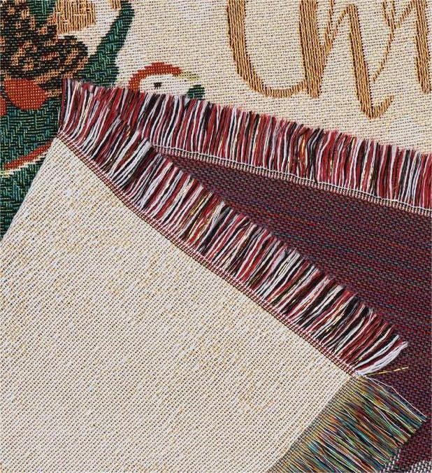 Christmas Squirrel Tree Jacquard Tapestry Throw