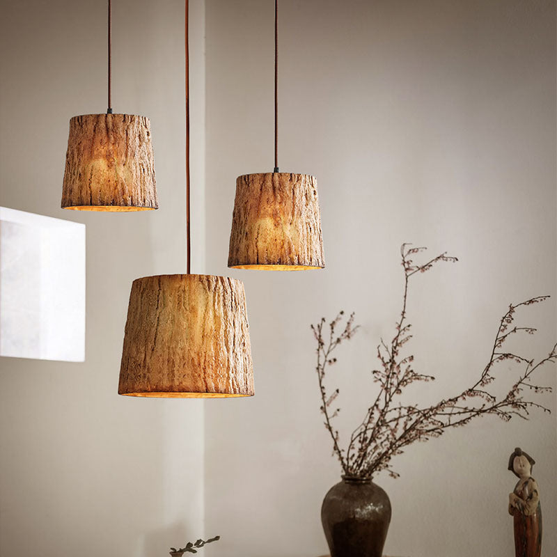 Maliben | Wooden Log Pendant Lamp With Natural Look