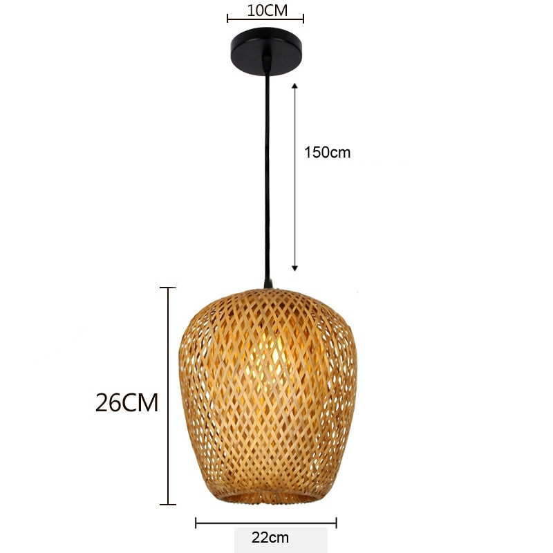 MAliben | Bamboolife Pendant Lamp - Handwoven Bamboo Lampshade For a Warm Interior