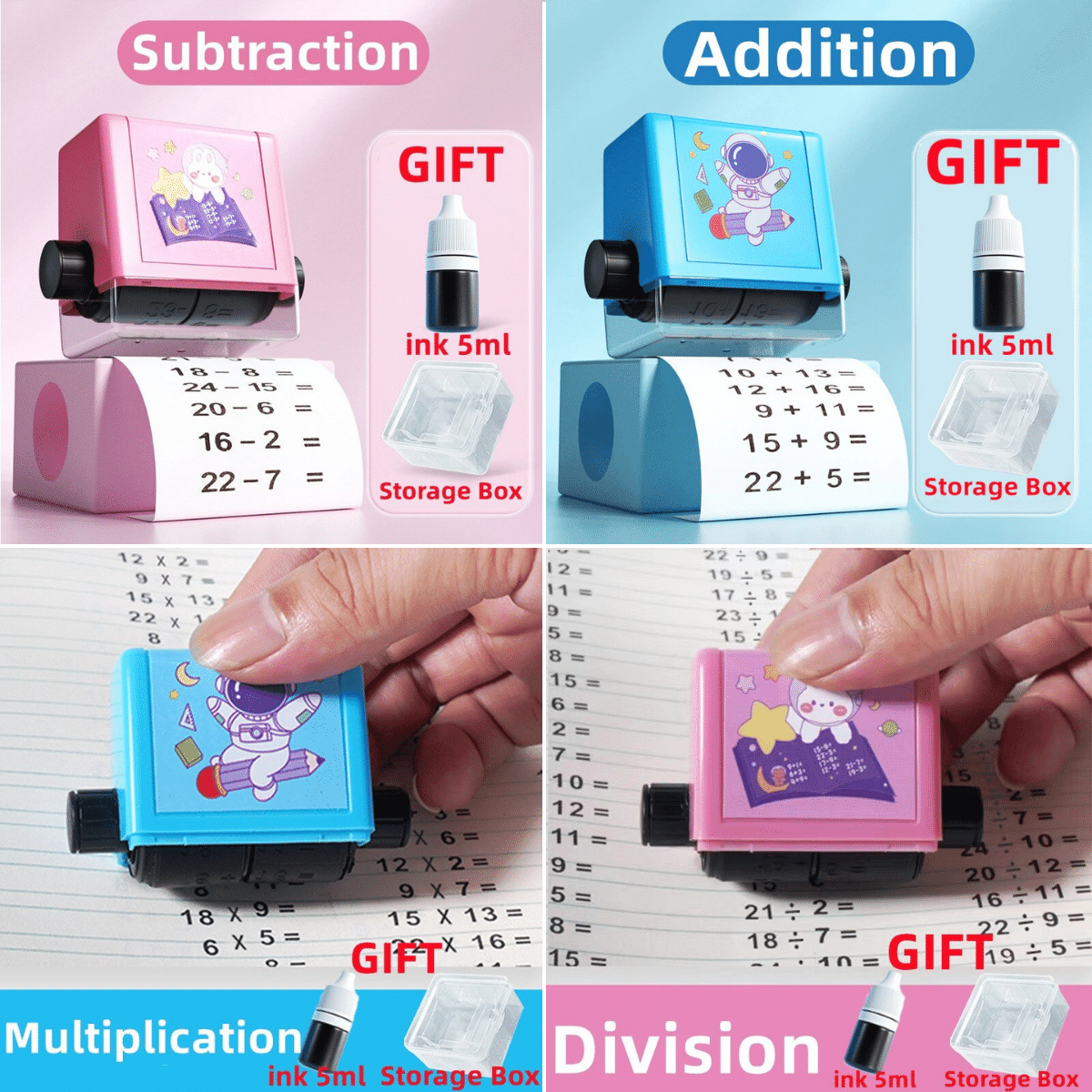 Maliben | Mathematics Learning Stamp For Children