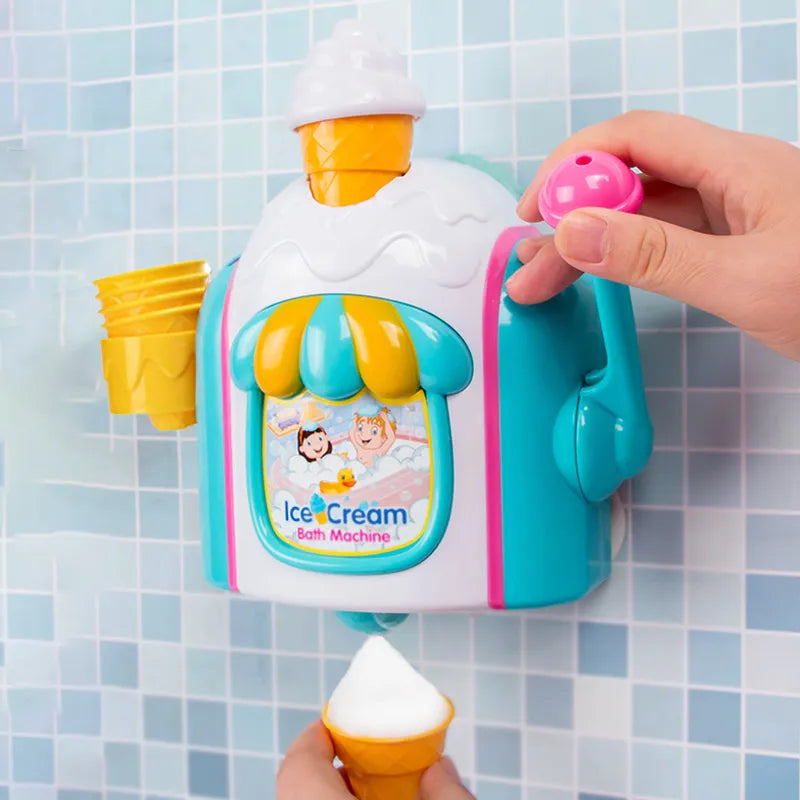 Maliben | Bubblecream | Magic Bubbles - Automatic Ice Cream Bubble Machine For Kids