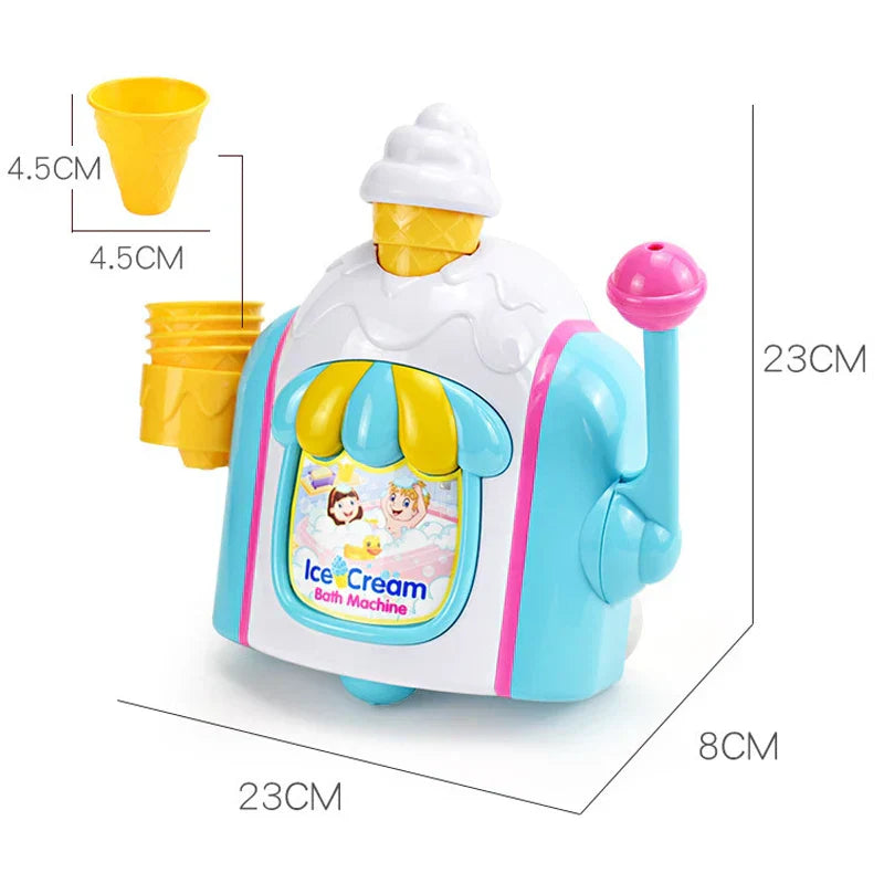 Maliben | Bubblecream | Magic Bubbles - Automatic Ice Cream Bubble Machine For Kids