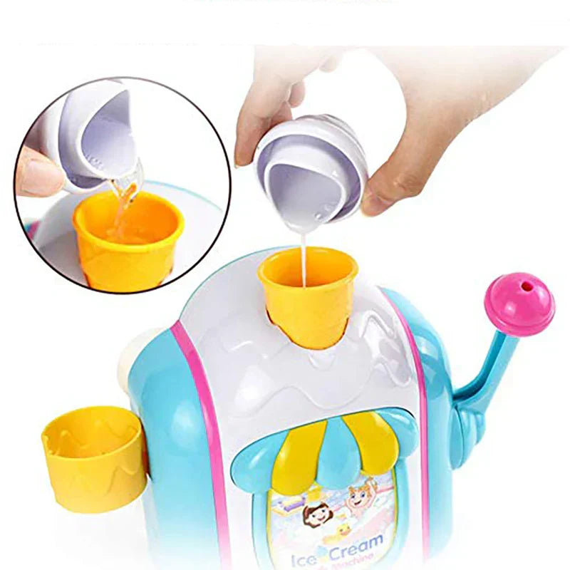 Maliben | Bubblecream | Magic Bubbles - Automatic Ice Cream Bubble Machine For Kids