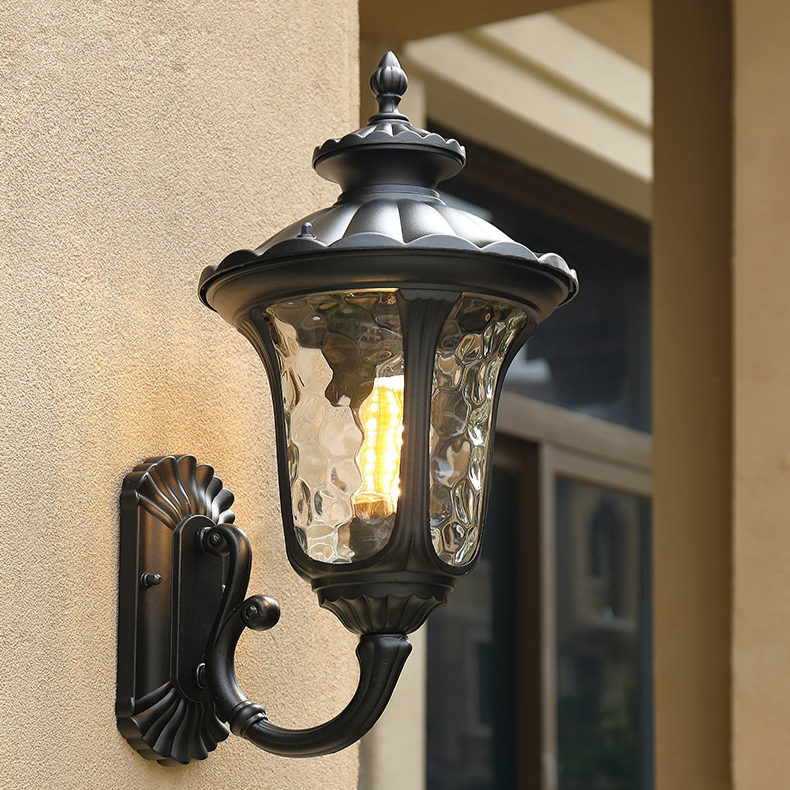 Maliben | Waterproof Retro Outdoor Wall Lamp Frosted Glass
