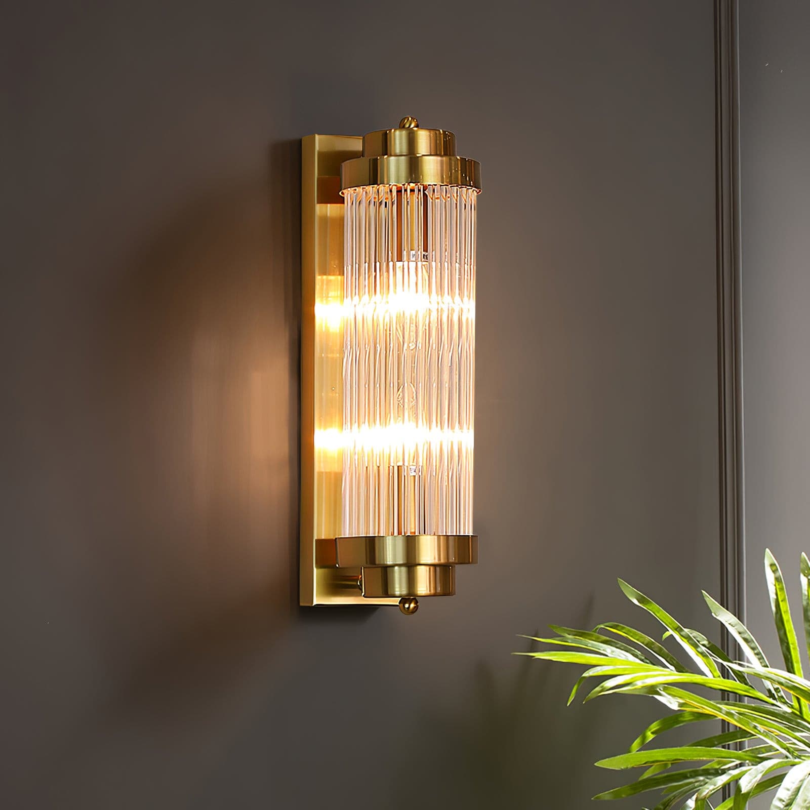 Maliben | VIntage Glass Wall Lamp With Led in Retro Style