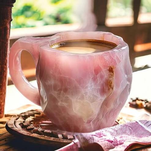 MAliben | Crystalbrew Coffee Mugs | Elegant Mineral Crystal Mugs For a Unique Coffee Experience