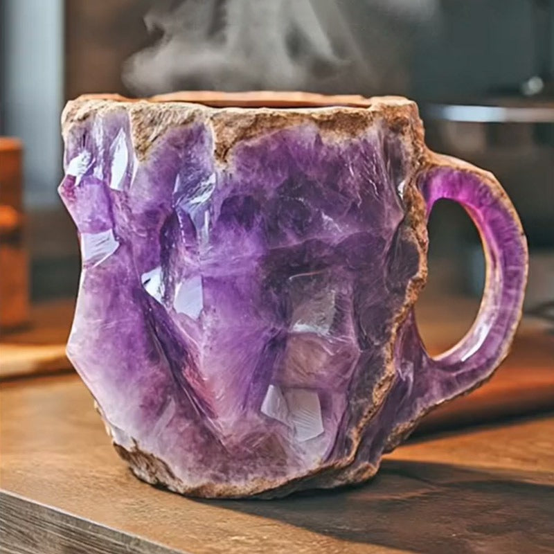 MAliben | Crystalbrew Coffee Mugs | Elegant Mineral Crystal Mugs For a Unique Coffee Experience