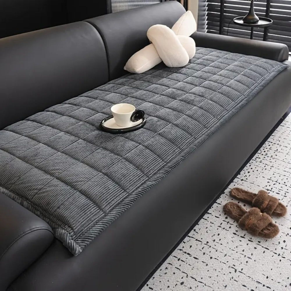 Maliben | Metro Line Quilted Couch Cover Mat