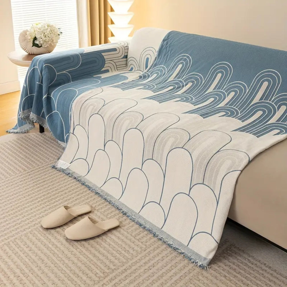 Maliben | Rainbow Arches Chenille Sofa Cover