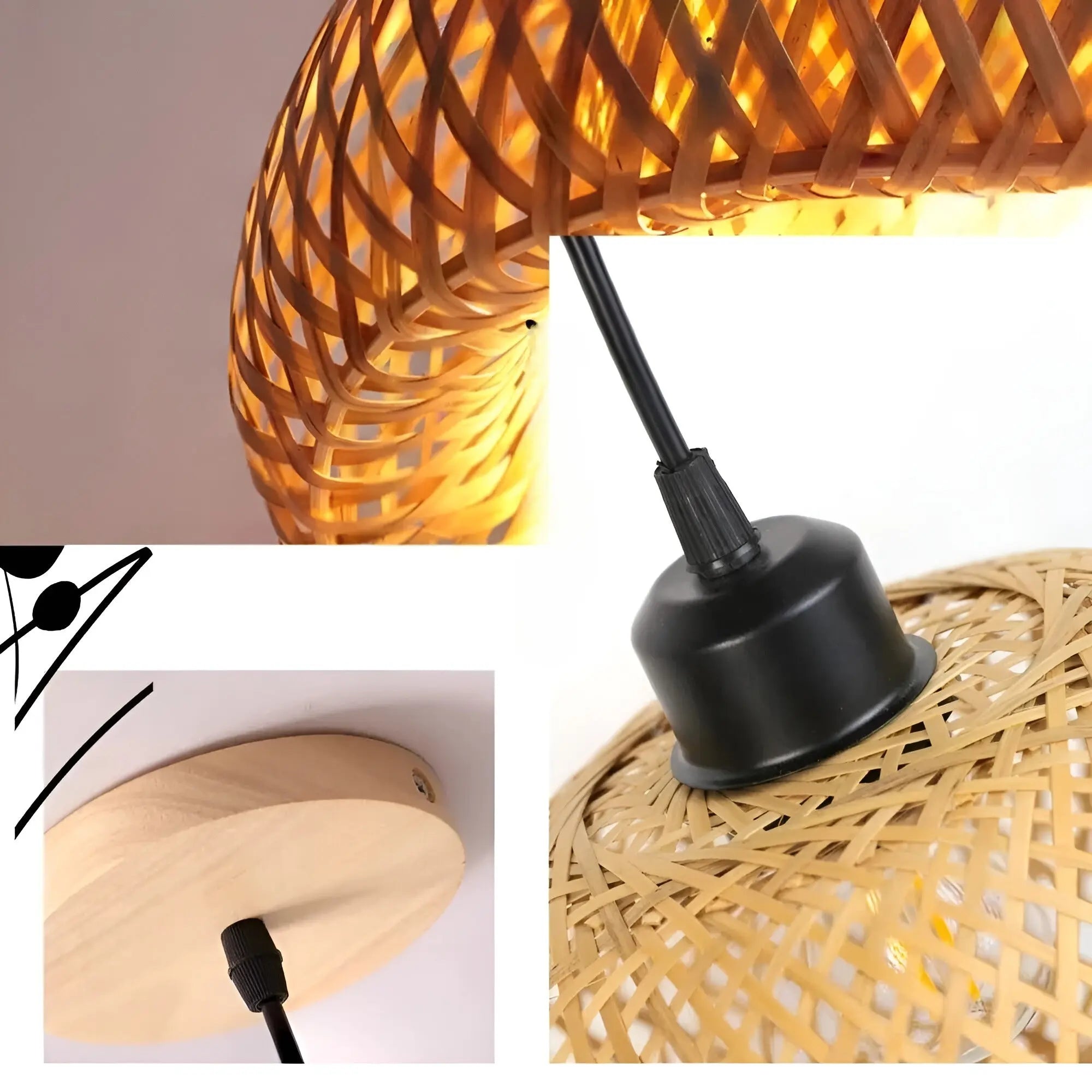 Maliben | Elegant Rattan Pendant Light: Luxury Lighting For Any Space