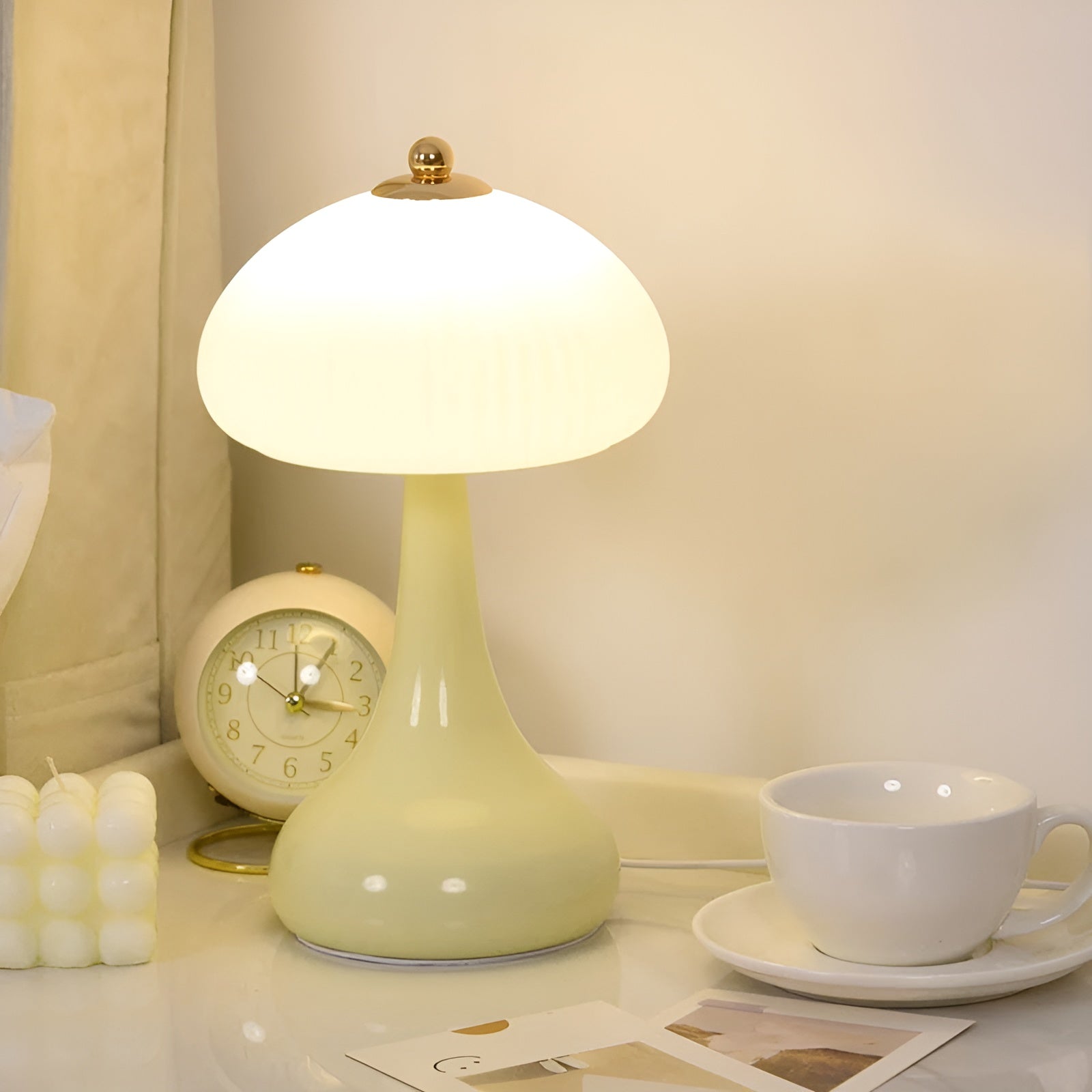 Maliben | Eleganza Luxe Table Lamp – Timeless Mushroom Shape With Led DimmIng Function in Soft Colors