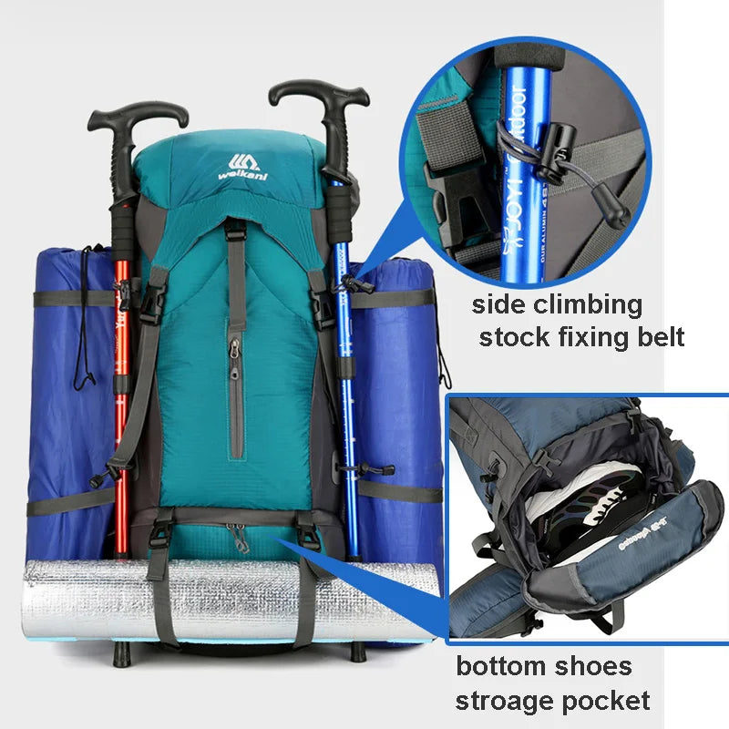 Maliben | Alpivento 70l Trekking Backpack | Waterproof Camping Backpack With Rain Cover | Large Outdoor Backpack For Hiking, Mountaineering & Travel Brand Name: