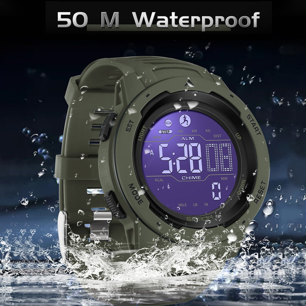 Maliben | Waterproof Military Pedometer Digital Watch