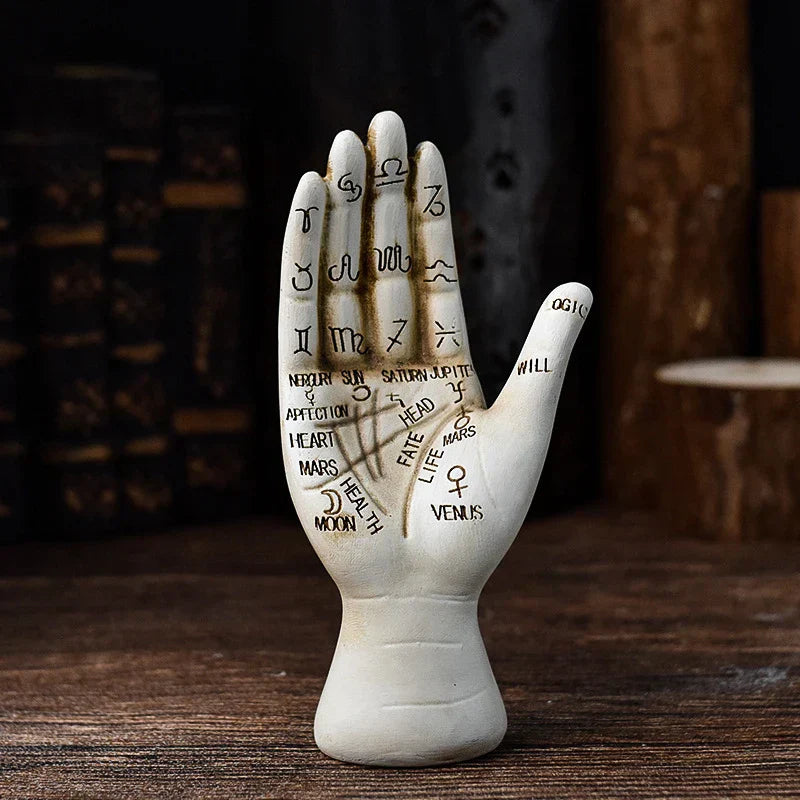 Maliben | Zodiac Symbols Mystic Palmistry Hand Sculpture