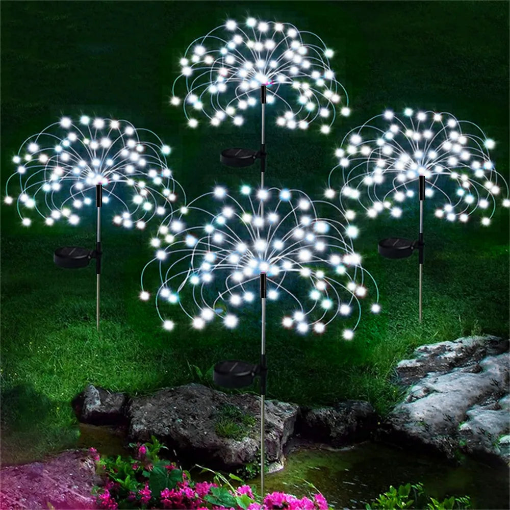 Maliben | Led Solar Firework Fairy Outdoor Pathway Lights