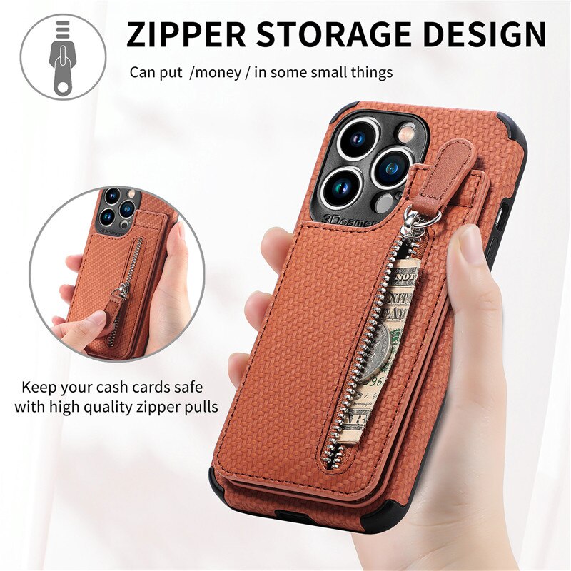 Maliben | Zip Zip Elegance Wallet Iphone Case