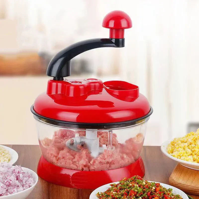 Maliben | Schnittfix Ecochop Manual Garlic & Vegetable Chopper | Stainless Steel Blades | 16×16×13.5 Cm | Multifunctional Kitchen Chopper