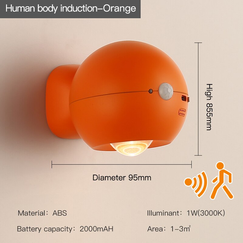 Maliben | Eye Project Motion Sensor Rechargeable Wall Lamp
