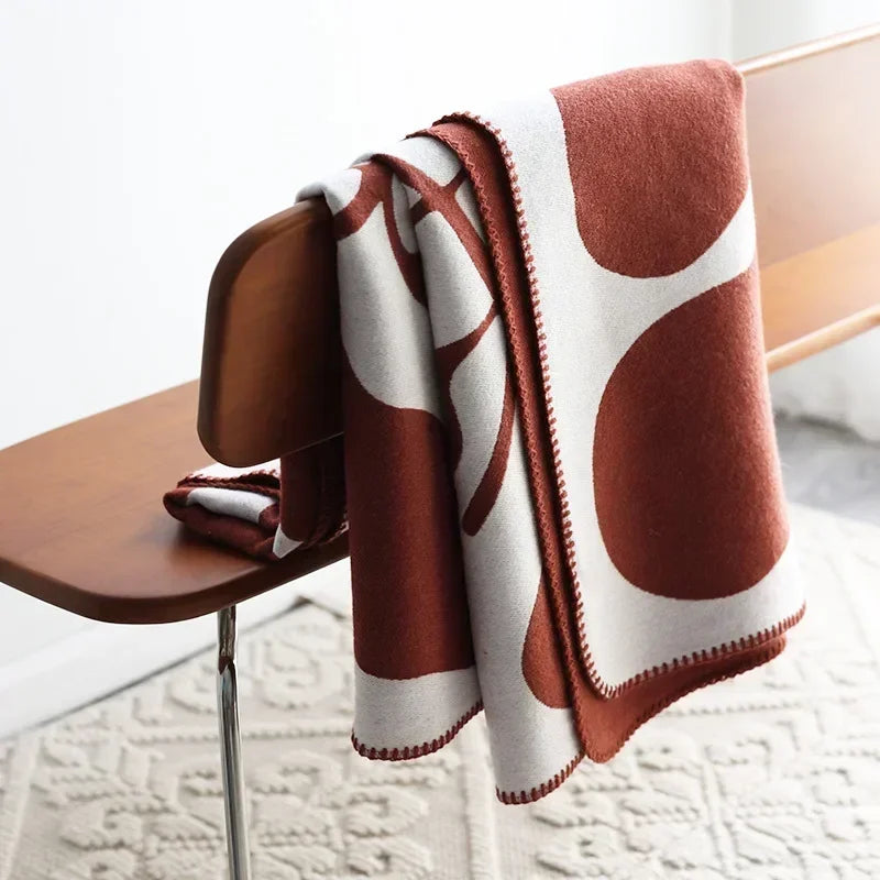 Maliben | Nordluxe | Jacquard Throw Blanket | Imitation Cashmere | Soft & Warm | Sofa Throw & Bedspread In Nordic Style