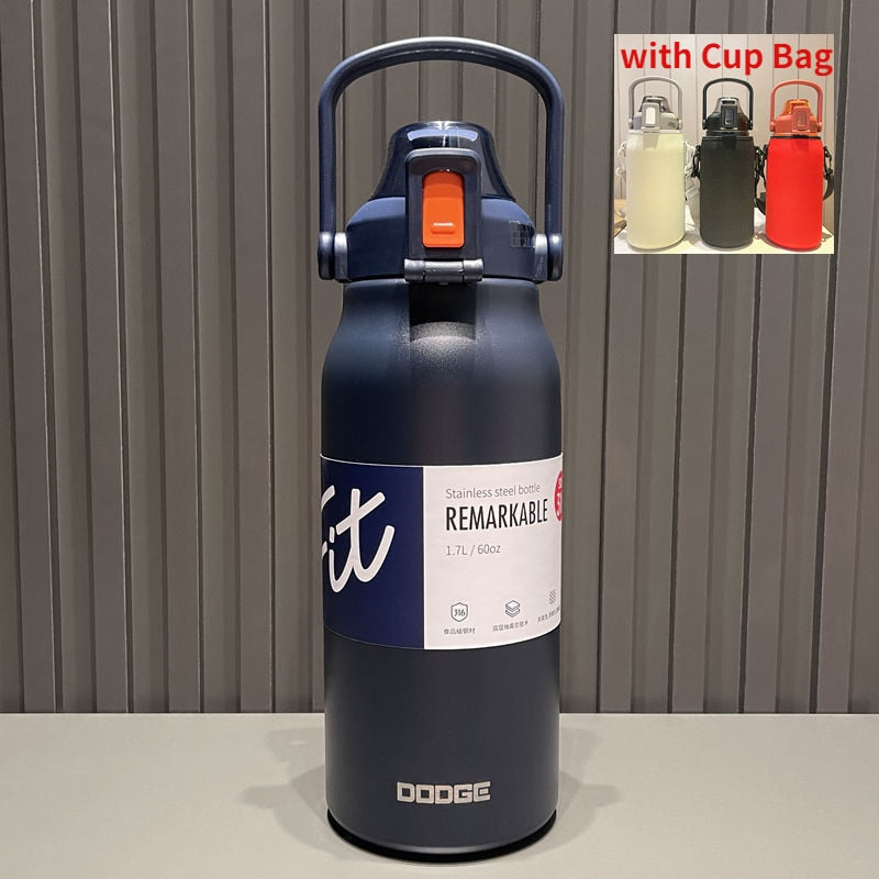 Maliben | StaInless Steel Built-in Straw Camping Thermos
