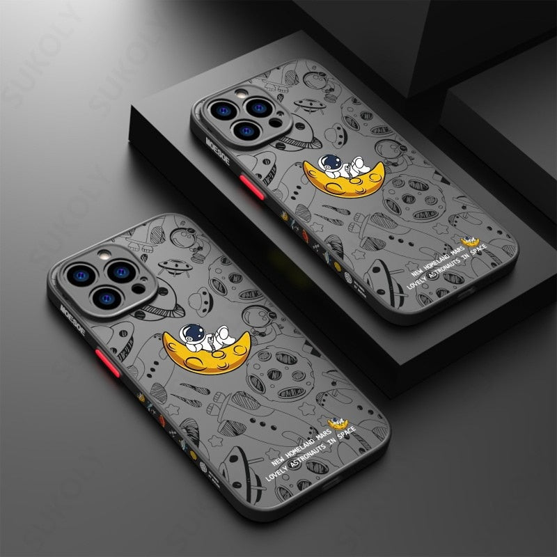 Maliben | Space Road Relax Astronaut Iphone Case
