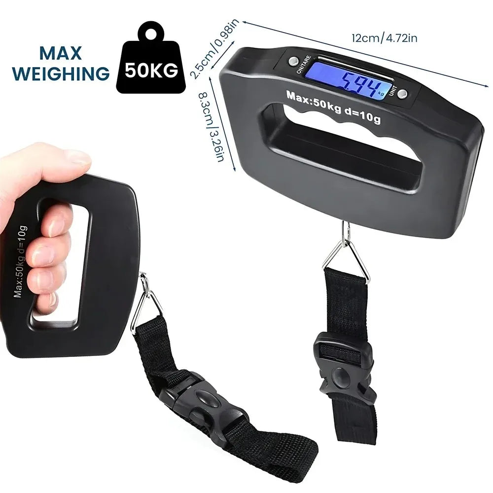 Maliben | Weighlite Digital Luggage Scale | Lcd Display With Backlight | Up To 50 Kg | Portable & Precise | For Travel & Baggage